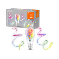 Súprava LED žiarovka + LED pás 8,5 W 550 lm 110° RGB CCT stmievateľná filament SMART+ WiFi Smart Bundle Ledvance