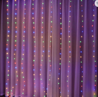 Dekoratívne LED svetelné závesy USB 5V 300xLED s diaľkovým ovládaním RGB Masterled