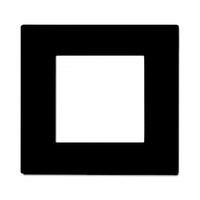 Sklenený rám zásuvky Single Black Masterled