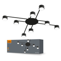 Luster Stropné svietidlo Svietidlo 8x GX53 LED čierne Moderné Videx
