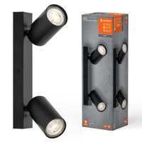 Stropné nástenné svietidlo LED Nástenné svietidlo na povrchovú montáž 6,8 W 460 lm 3000K teplá biela stmievateľné čierne LED Spot Octagon Ledvance