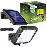 Solárne reflektory LED Halogénová záhradná lampa 6500K IP65 Senzor pohybu a súmraku DECRO LUMILED