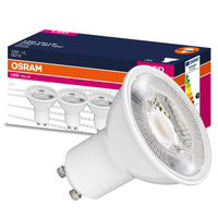 3x LED PAR16 reflektor GU10 6,9W = 50W 575lm 3000K, teplá biela 120° VALUE Osram