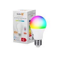 LED žiarovka E27 guľka 10W 806lm RGB CCT Smart WiFi Kobi