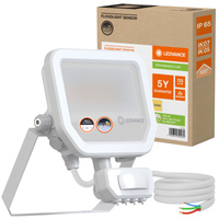 LED reflektor Vonkajší reflektor 17W 2200lm 3000K IP65 bielypohybovým a súmrakovým senzorom reflektor Ledvance