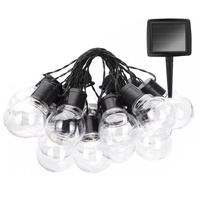 Solárna LED girlanda Svetelná reťaz 10LED 25lm 3000K teplá biela kolo IP44 3,35 m Masterled