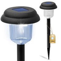 LED SOLAR zahradní lampa. černá. zapuštěná. 6000K. Studená bílá. 41cm