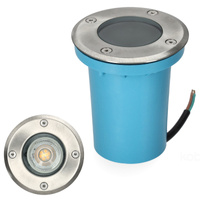 Podlahové okrúhle svietidlo GU10 IP65 Chrome Entrada Kobi