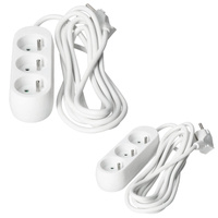Sieťový predlžovací kábel 3x uzemnená zásuvka Power Strip 3m biela Linea Kobi
