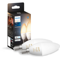 2x LED žiarovka E14 sviečka B39 5,2W = 40W 470lm 2200-6500K CCT SMART Smart Bluetooth ZigBee White Ambiance Philips HUE