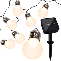Solárna záhradná svetelná reťaz Girland 3,8 m 10 LED Mliečne gule