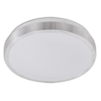 Plafond Stropné svietidlo 2x E27 Kúpeľňa Povrchová montáž 140° IP44 Okrúhla strieborná Solen Masterled