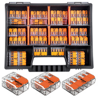 Sada 60 kusov rýchlospojok - 25x 221 2x4mm + 25x 3x4mm + 10x 5x4mm WAGO