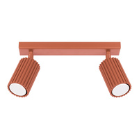 Bodové reflektorové stropné svietidlo Tuba 2x GU10 Ochre Red Carbon Deep Space SL.1637 Sollux