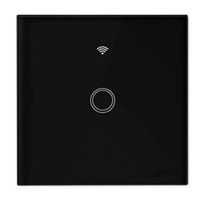 Dotykový sklenený vypínač Single Black IP54 Smart WIFI Masterled