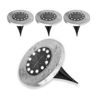 Sada 4 x 12x LED SOLAR DOGRUNT LAMP s krytím IP44