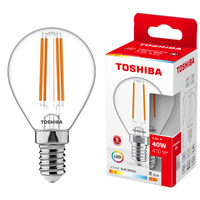 LED žiarovka E14 G45 4,5W = 40W 470lm 2700K teplá biela Filament TOSHIBA