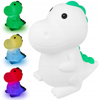 Detské LED dinosaurie dekoratívne nočné svetlo 2,5 W 25 lm 3000K teplá biela RGB 360° biele Masterled