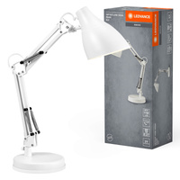 Stolná lampa Stolný stojan nastaviteľný E27 biely USB-C Kancelárska linka Ledvance