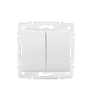 Zásuvkový spínač 2gang 10A Square White LOGI Kanlux