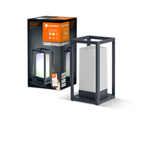 Záhradná stolová lampa LED dobíjateľná 5W 270lm 3000K, teplá biela RGBW USB stmievateľná IP44 sivá SMART+ WiFi Frame Ledvance