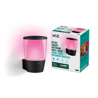 Vonkajšie nástenné LED svietidlo 8,5 W 650lm 2700-5000K RGB + TW Black Round Smart SMART WiFi Bluetooth App ELPAS WiZ