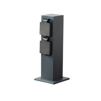 Záhradné stĺpy s dvoma zásuvkami 230V 16A IP44 Nerezová antracitová farba NASTO KANLUX