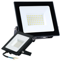 LED reflektor Vonkajší záhradný 50W 770lm 6500K Studený 120° IP65 IK05 Čierny MH Kobi