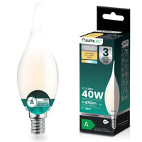 LED žiarovka E14 sviečka BA35 2,2W 470lm = 40W 2700K teplá biela 360° Filament CLASS A LUMILED