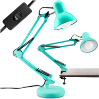 Stolová kresliaca lampa E27 TOBI Mint Lumiled + držiak na dosku