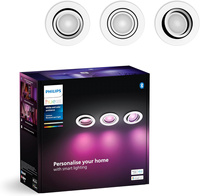 3x LED svietidlo na zapustenú montáž 4,2 W 400 lm IP20 Biela a farebná Ambiance RGB + TW White Smart SMART Zigbee Bluetooth Centura Philips HUE