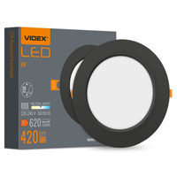 LED panel Zapustené svietidlo 6W 620lm 4000K neutrálna biela čierny Videx