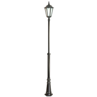 Záhradná lampa Vonkajšia tyčová lampa E27 Retro Maxi OGMWN 1 190-290cm čierna Su-Ma