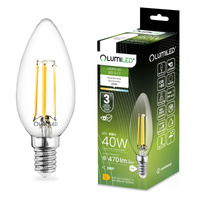 LED žiarovka E14 sviečka B35 4W = 40W 470lm 4000K neutrálna biela 360° FILAMENT LUMILED