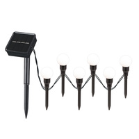 Solárna Girland 6x poháňaná guľová záhradná dekoratívna IP44 3000K, teplá biela