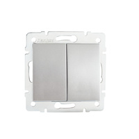 Spínač Double NO 10A Square Silver LOGI Kanlux