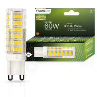 LED žiarovka G9 kapsula 7W = 60W 670lm 3000K teplá biela 360° LUMILED
