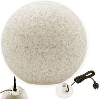 LED záhradné svietidlo poháňané okrasnou guľou E27 sivé IP44 30 cm Masterled