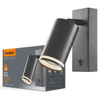 Nástenné svietidlo Nástenné svietidlo 1x GU10 čierne KENT Videx