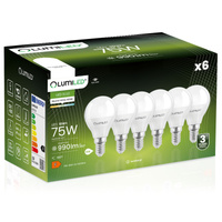 6x LED žiarovka P45 E14 10W = 75W 990lm 4000K neutrálna biela 180° LUMILED