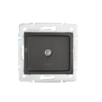 Koaxiálna anténna zásuvka typu F štvorcový grafit LOGI Kanlux