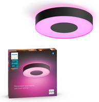 Plafond LED stropné svietidlo 33,5W 2350lm IP44 biele a farebné RGB + TW čierne 38cm Smart SMART Zigbee Bluetooth Xamento Philips HUE
