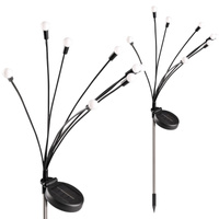 Sanico Goldlux Fiorini Solárny dúchadlo s guľôčkovým pohonom čierne IP44 so súmrakovým senzorom