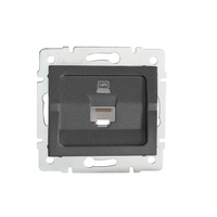 Počítačový konektor RJ45 Square Graphite LOGI Kanlux