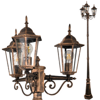 Záhradná stojaca lampa 3x E27 Patina IP43 Liguria Sanico Goldlux