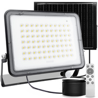 Solárne LED halogénové reflektory 300W Záhradná lampa 4000K IP65 PIR senzor pohybu + diaľkové ovládanie FULGOR LUMILED