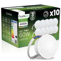 10x vložka LED svietidla INSERT reflektor Modul žiarovky 7W = 60W 670lm 4000K, neutrálna biela 120° Stmievateľné LUMILED