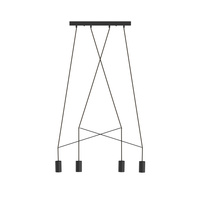 Závesné stropné svietidlo 4x GU10 čierne moderné IMBRIA 9192 Nowodvorski