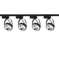 Osvetľovacia sada zbernice 2 m + 4x GU10 AR111 VICTUS BLACK koľajnicový reflektor