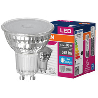 LED PAR16 reflektor GU10 6,9W = 80W 575lm 6500K, studená biela 36° VALUE Osram